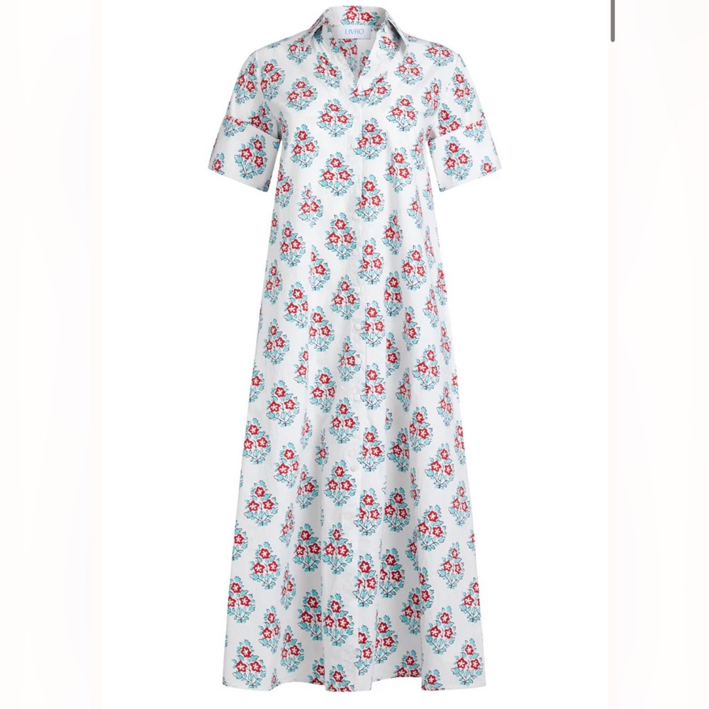 NWT Livro “Gibbons” Button-Down Shirtdress Sz Small S